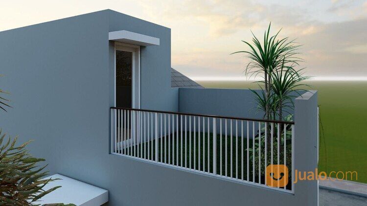 Rumah Modern Batos Batu Gate Tepi Jalan Raya Temas 3 Lantai Roof Top Kolam Renang Rp 740 Juta