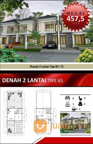 Rumah Modern Begawan Villas Dau 2 Lantai Rp 400 Jutaan