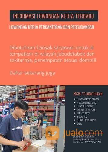 Lowongan kerja Lulusan SMP SMA/K