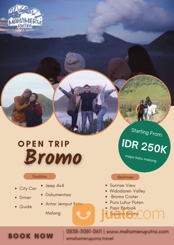 Paket Open Tour Wisata Alam Gunung Bromo Termurah