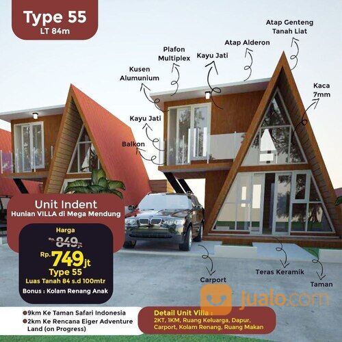 Villa vintage kayu di puncak cisarua Bogor