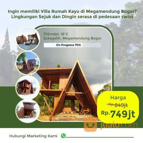 Villa vintage kayu di puncak cisarua Bogor