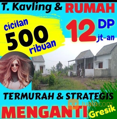 Tanah Kavling murah menganti gresik barat surabaya bkan rumah subsidi