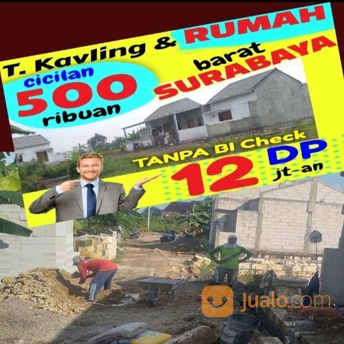 Tanah Kavling murah menganti gresik barat surabaya bkan rumah subsidi