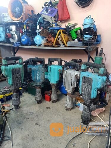 sewa. jack hammer/dril. vibrator. coring beton. pompa. stamper. genset. travo. blower