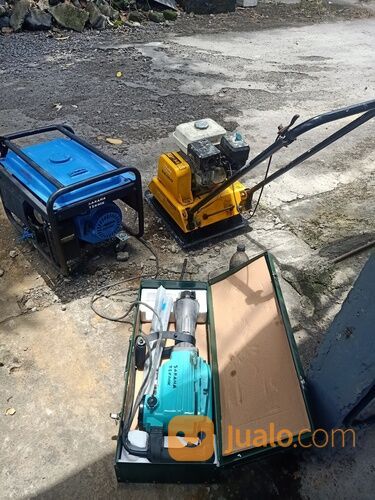 sewa. jack hammer/dril. vibrator. coring beton. pompa. stamper. genset. travo. blower