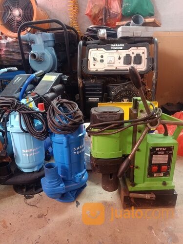 sewa. jack hammer/dril. vibrator. coring beton. pompa. stamper. genset. travo. blower