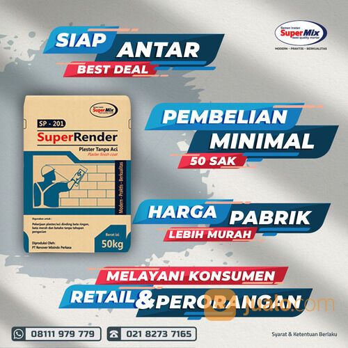 Supplier Render Plester Aci Terbaik di Cikarang