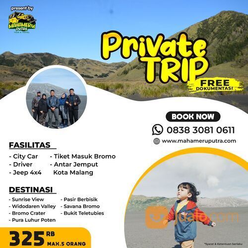 Private trip Gunung Bromo Murah - Tour Bromo Murah Free Dokumentasi