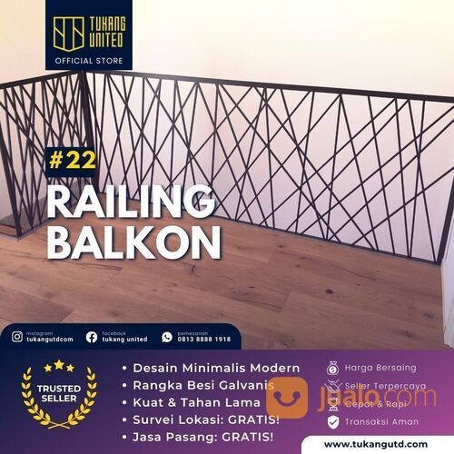 RAILING BALKON BESI BETON