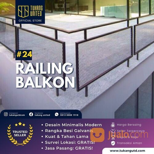 RAILING BALKON BESI BETON