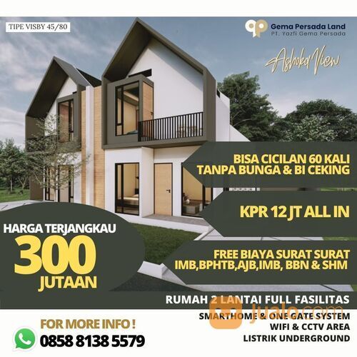 Ashoka View Parung Bogor Rumah 2 Lantai 300 Jtan