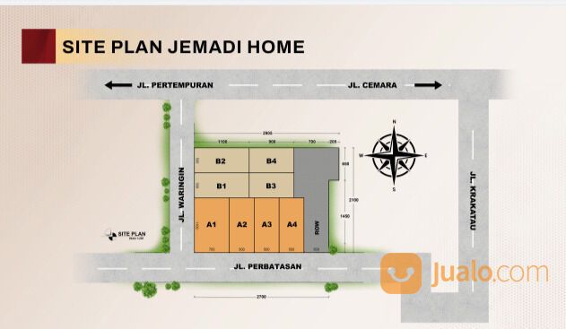 KOMPLEK JEMADI HOME JL WARINGIN - CEMARA - KRAKATAU TERMURAH