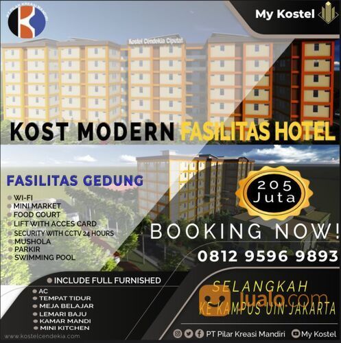 Kostel Cendekia Ciputat (Kost Exclusive Fasilitas Hotel Siap Huni)