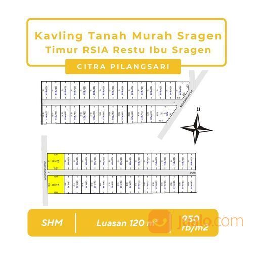 Tanah Kota Sragen, Legalitas SHM; 1 Menit Elok Waterpark