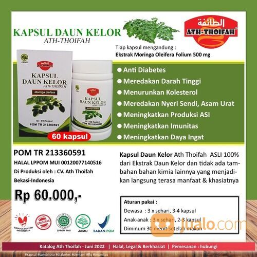 KAPSUL HERBAL MEMELIHARA KESEHATAN " KAPSUL DAUN KELOR "