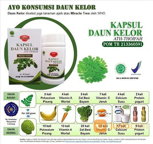 KAPSUL HERBAL MEMELIHARA KESEHATAN " KAPSUL DAUN KELOR "