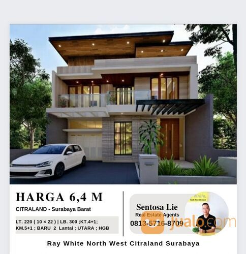 Rumah Villa Taman Telaga 2 Citraland Surabaya Barat TerDEPAN Dekat GWalk Citraland