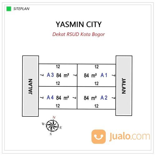 Dekat RSUD Kota Bogor, kavling perumahan, Kontur Tanah datar, SHM