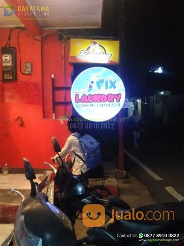 Jasa Neon Box Akrilik Bulat Murah