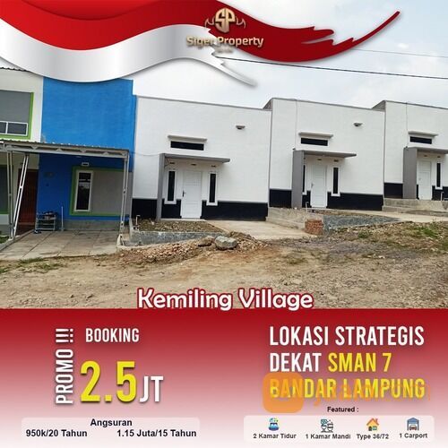 Perumahan subsidi kemiling deket SMA 7 bandar lampung