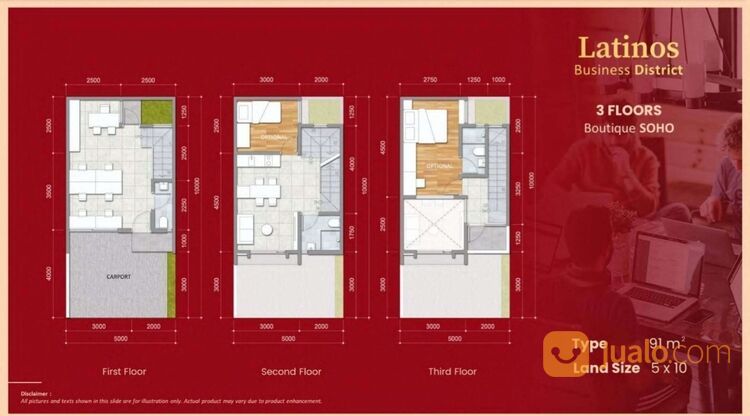 Rumah usaha 3 lantai Soho Latinos business district bsd city strategis dan nyaman
