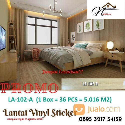 Promo!! Lantai Vinyl/Vinil Setiker/Sticker Motif Kayu Lacerta