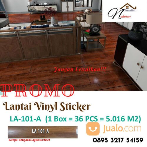 Promo!! Lantai Vinyl/Vinil Setiker/Sticker Motif Kayu Lacerta