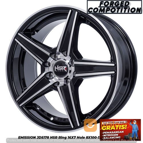 velg mobil murah model bintang HSR R16X7 H8X100-114,3 ET40 BMF