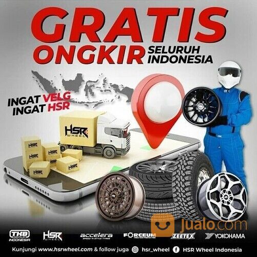 velg mobil honda jazz ring 16 lebar 7 rata et 42 HSR FE01