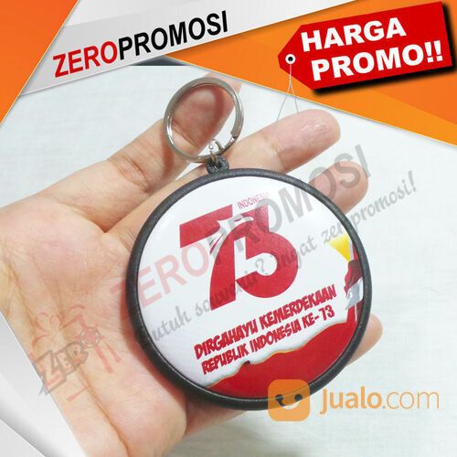 Gantungan Kunci 2 sisi (timbal balik) souvenir 17an diameter 4.4cm