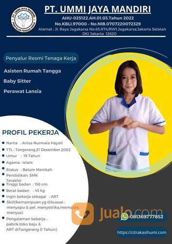AGEN PENYALUR ART , BABYSITTER DAN PERAWAT LANSIA