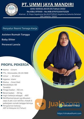 AGEN PENYALUR ART , BABYSITTER DAN PERAWAT LANSIA