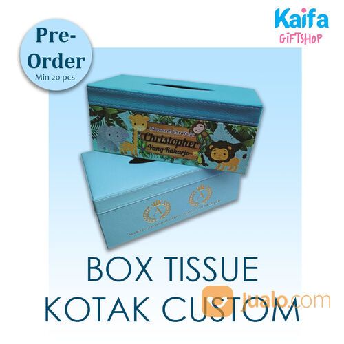 Box Souvenir Tissue Bentuk Kotak Custom