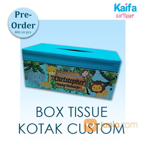 Box Souvenir Tissue Bentuk Kotak Custom