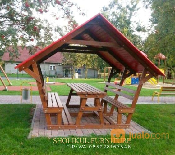 gazebo modern model bangku