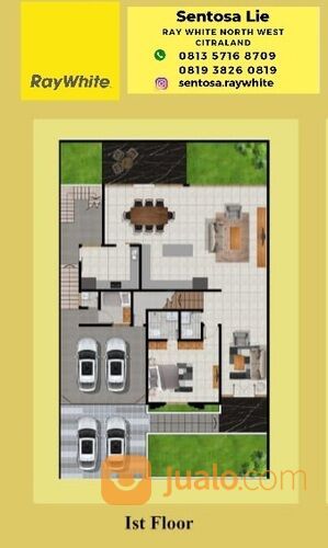 NEW Rumah Puri Sentra Raya Citraland Surabaya- Split Level 2,5 Lantai- SEMI Furnish + PAGAR