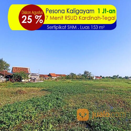 Dekat Pasar Pepedan, Tanah Kavling Tegal, Hanya 100 Jt-an