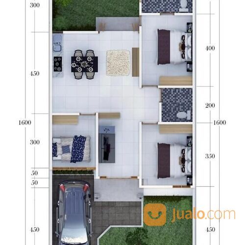 Perumahan Type 80 di Cluster Taman Sari Sudirman Pekanbaru