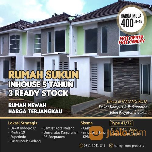 Rumah Murah Area Kepuh Sukun Kota Malang