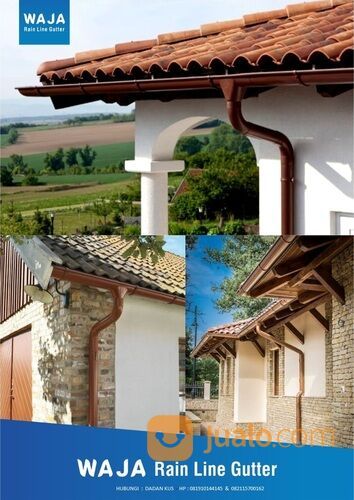 PEMASANGAN TALANG AIR HUJAN, BAHAN METAL BERWARNA, BANDUNG