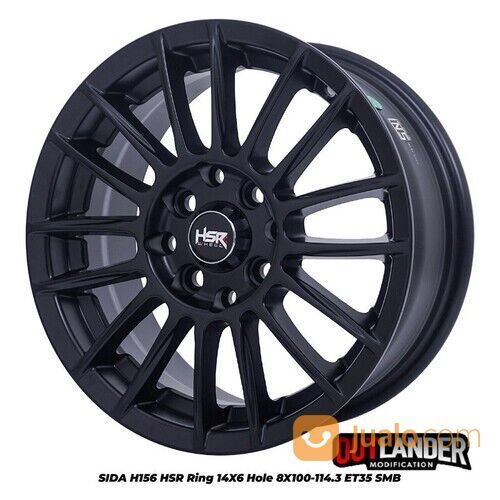 Velg Hsr Wheel Ring 14 Type Sida Black R14 Pelek Fiesta Panda Brio