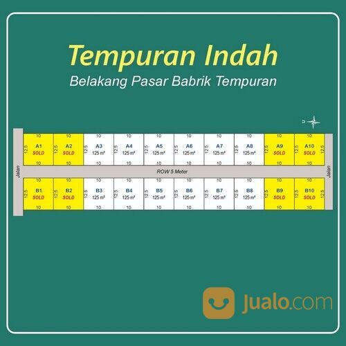 Tanah Belakang Pasar Babrik Tempuran. Harga Murah