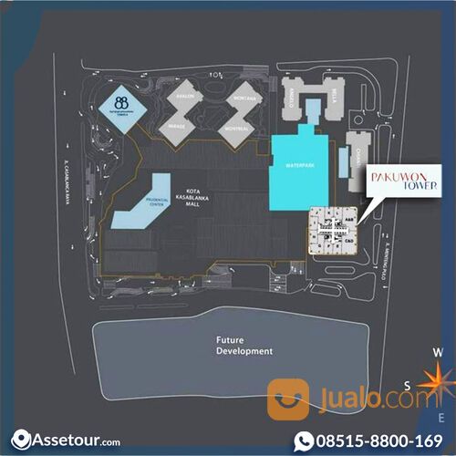 1 Lantai Perkantoran Pakuwon Tower di Kota Kasablanka, Jakarta Selatan