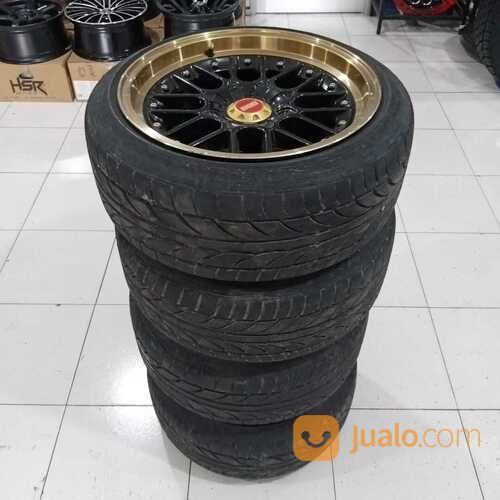 velg racing bbs ring 17x85 10 pcd 5x114 5x100 seken bekas plus ban 205 45 achiles seken murah