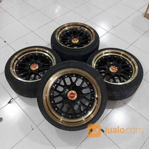velg racing bbs ring 17x85 10 pcd 5x114 5x100 seken bekas plus ban 205 45 achiles seken murah