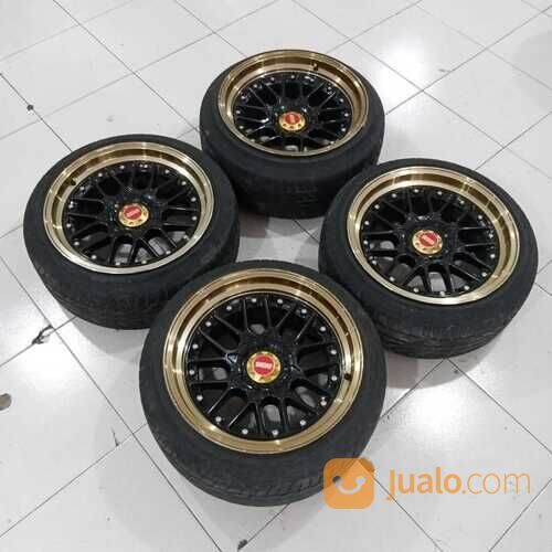 velg racing bbs ring 17x85 10 pcd 5x114 5x100 seken bekas plus ban 205 45 achiles seken murah