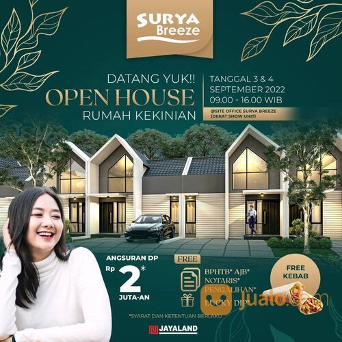 LANGKA‼️ Rumah Surya Breeze The Garden Baru 500Jtan Jayaland Free Biaya2 Sidoarjo