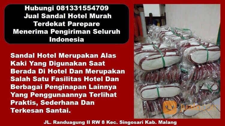 Hubungi 081331554709 - Grosir Sandal Hotel Parepare