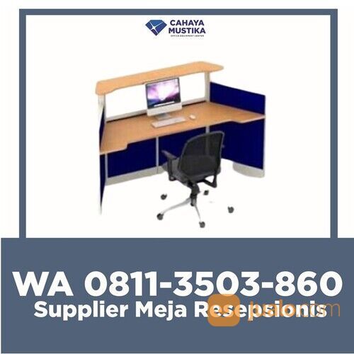HP/WA : 081-1350-3860 - Supplier Meja Resepsionis Kantor Minimalis Malang